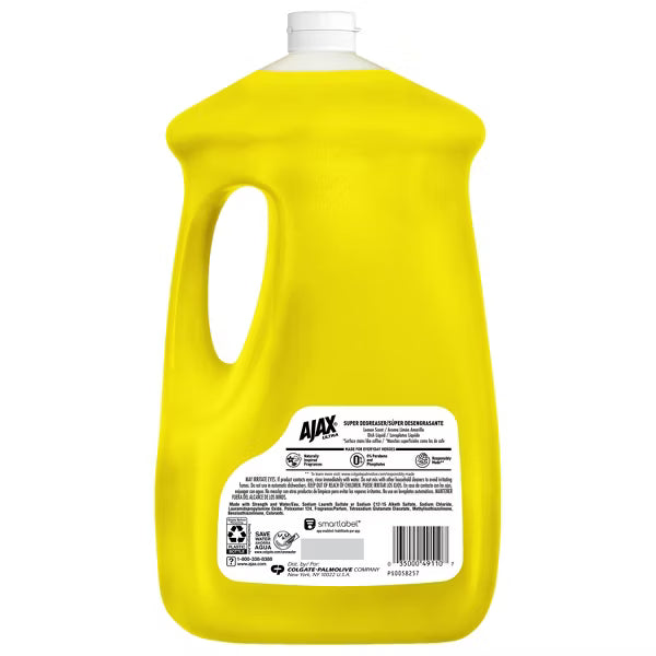 Ajax Ultra Lemon Super Degreaser Dishwashing Liquid Dish Soap