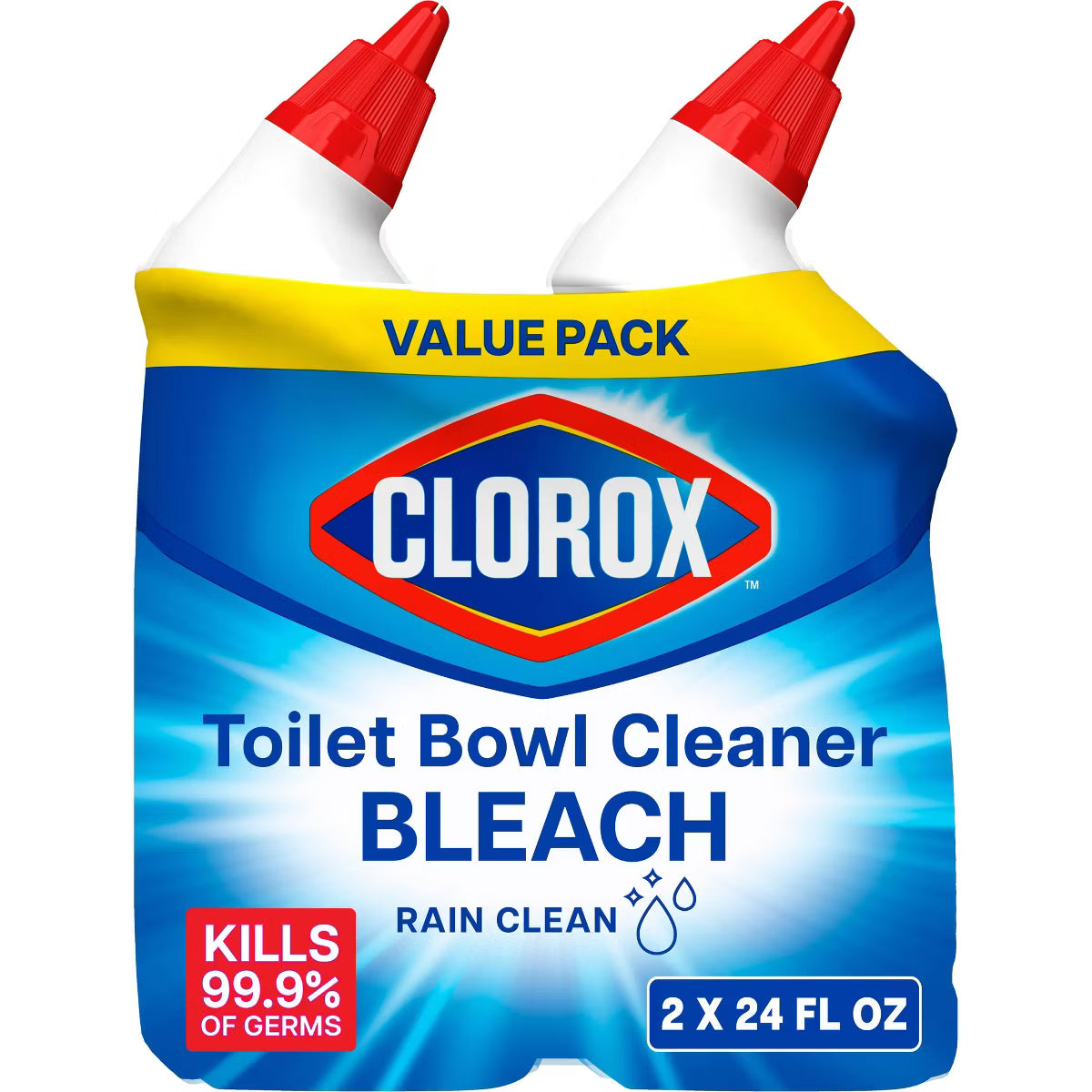 Clorox Rain Clean Toilet Bowl Cleaner with Bleach - 24oz/2ct